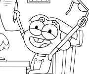 Coloriage Cricket fait ses &eacute;tudes