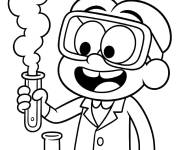 Coloriage Cricket Green dans son laboratoire