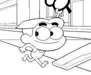 Coloriage Cricket Green tenant une loupe