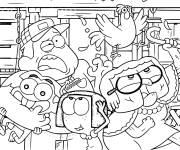Coloriage Dole de Les Green &agrave; Big City en maternelle