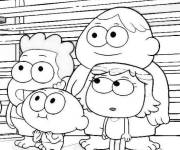 Coloriage Famille Green &agrave; Big City