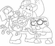 Coloriage Famille Green en s'amusant