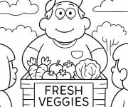 Coloriage L'&eacute;tal de l&eacute;gumes de Bill