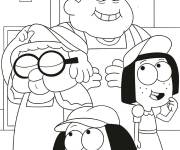 Coloriage la dr&ocirc;le de famille Green