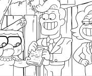 Coloriage Les Green &agrave; Big City cartoon pour les toddlers