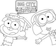 Coloriage Les Green &agrave; Big City de dessin anim&eacute;