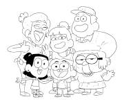 Coloriage Photo de la famille de Les Green &agrave; Big City