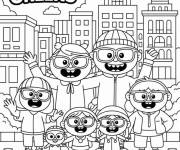 Coloriage Poster Les Green &agrave; Big City
