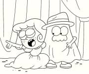 Coloriage Remy et Tilly sur sc&egrave;ne