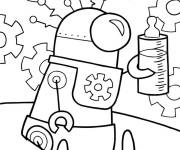 Coloriage Robot Frank de Les Green &agrave; Big City