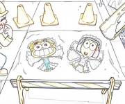 Coloriage Sc&egrave;ne rigolo de cricket et Tilly