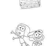 Coloriage Tilly et Cricket dansent