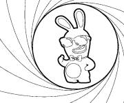 Coloriage Agent lapin cr&eacute;tin 007