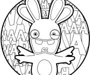 Coloriage Lapin cr&eacute;tin &agrave; dessiner