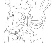 Coloriage Lapin cr&eacute;tin boivent le jus