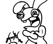Coloriage Lapin cr&eacute;tin en ligne