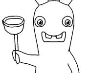 Coloriage Lapin cr&eacute;tin pour enfants