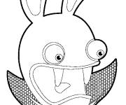 Coloriage Lapin Cr&eacute;tin Vampire