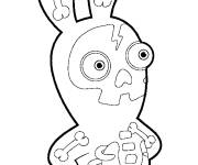Coloriage Les lapins cr&eacute;tins pour Halloween