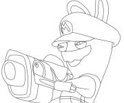 Coloriage Mario Les Lapins Cr&eacute;tins