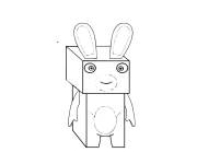 Coloriage Rayman des lapins crétins de Minecraft