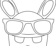Coloriage Un lapin cr&eacute;tin cool