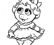Coloriage Dessin de petite Miss Piggy