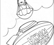 Coloriage Dessin Fozzie parachut&eacute;