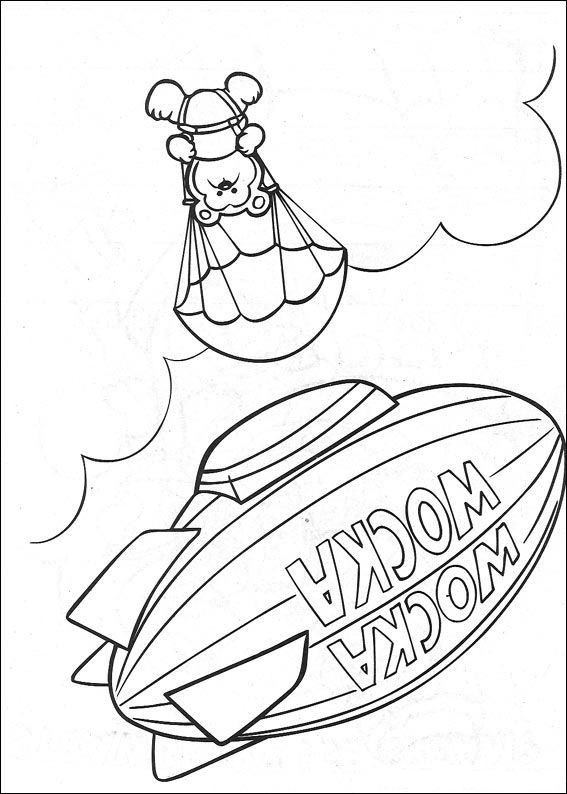 Coloriage et dessins gratuits Dessin Fozzie parachuté à imprimer