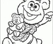 Coloriage Fozzie et son jouet