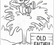 Coloriage Gonzo flotte sur le p&eacute;trole humoristique