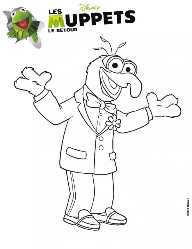 Coloriage et dessins gratuits gonzo muppet show français à imprimer