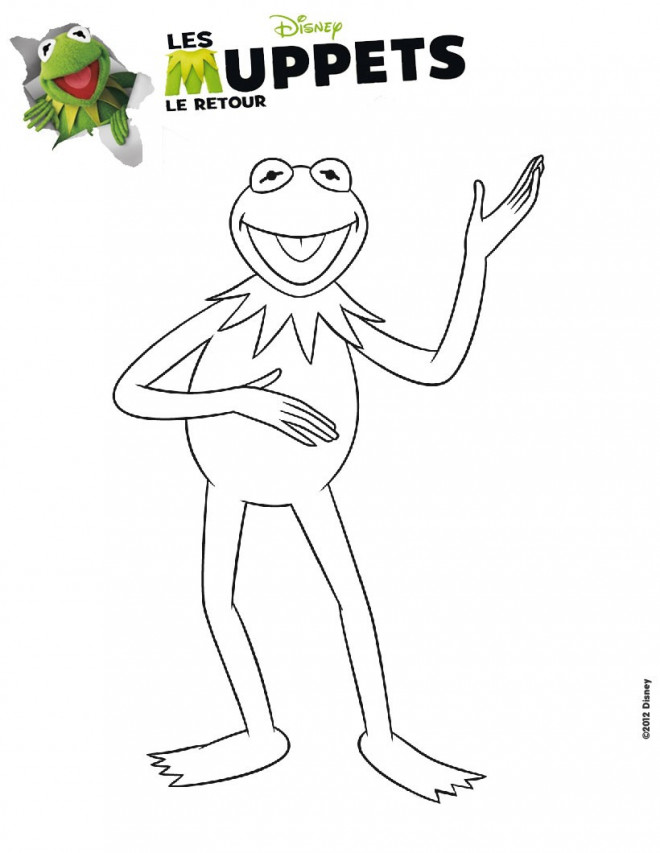 Coloriage et dessins gratuits Kermit marionnette dessin à imprimer