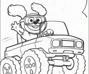Coloriage Le Muppet dans sa voiture dessin disney
