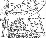 Coloriage Les Muppets au cirque en ligne