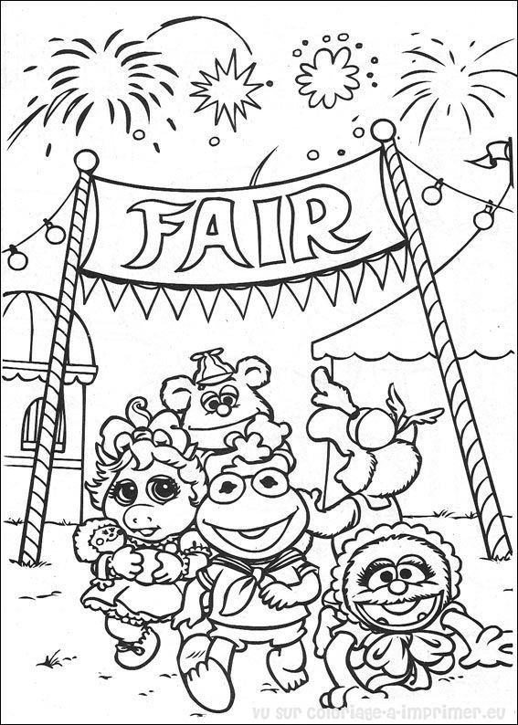 Coloriage et dessins gratuits Les Muppets au cirque en ligne à imprimer