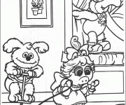 Coloriage Les Muppets jouent en ligne