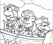 Coloriage Les Muppets pirates en couleur