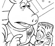 Coloriage Link parle avec branche d'arbre