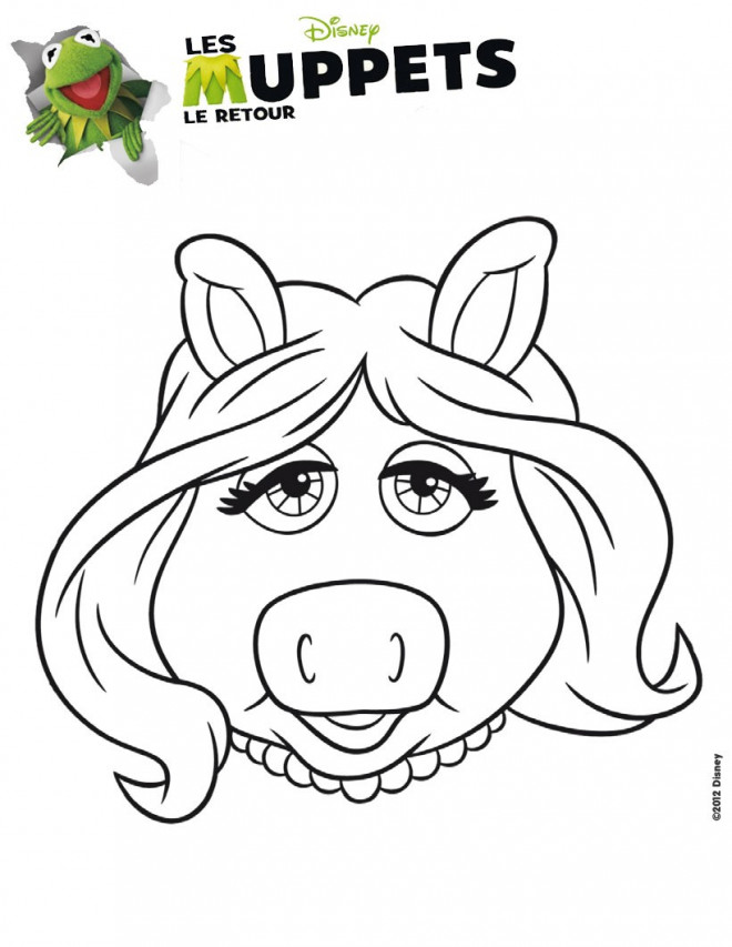 Coloriage et dessins gratuits Miss Piggy en couleur à imprimer