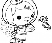 Coloriage Les Octonauts Dashi dans La mer