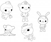 Coloriage et dessins gratuit Personnages des Octonauts disney à imprimer