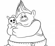 Coloriage Les trolls Biggie