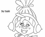 Coloriage Les trolls DJ Suki