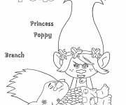 Coloriage Les trolls Princesse Poppy
