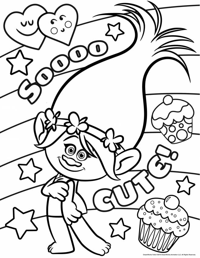 victimes Détecteur fille coloriage de trolls a imprimer