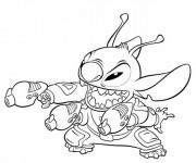 Coloriage Dessin Stitch en colère