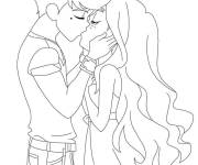 Coloriage Baiser des amoureux LoliRock