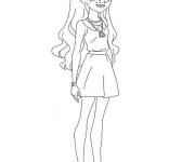 Coloriage Dessin facile de la princesse Iris de LoliRock
