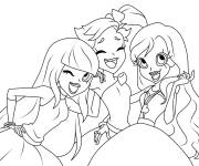 Coloriage Iris, Talia et Auriana de LoliRock